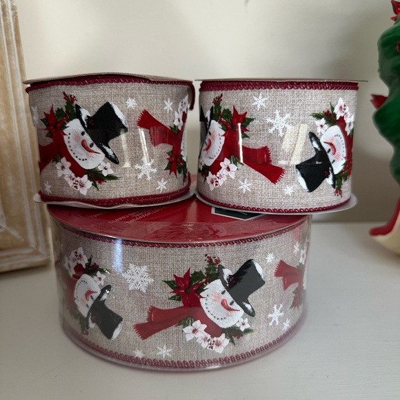 Other - Festive Snowman Ribbon NWT